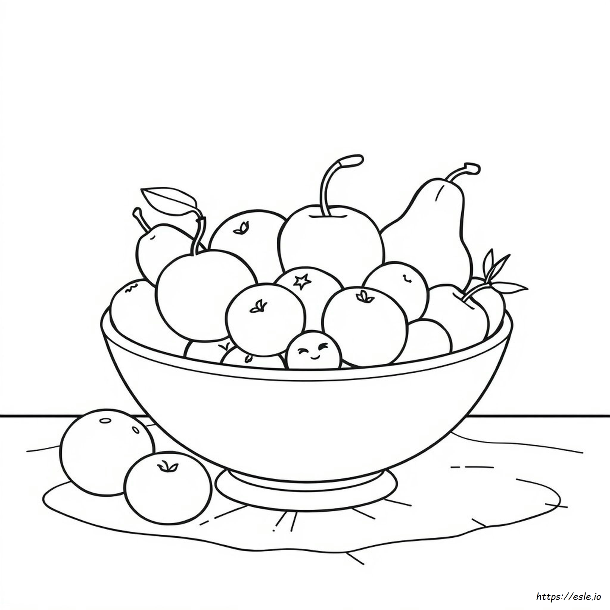 Fruteira Para Colorir