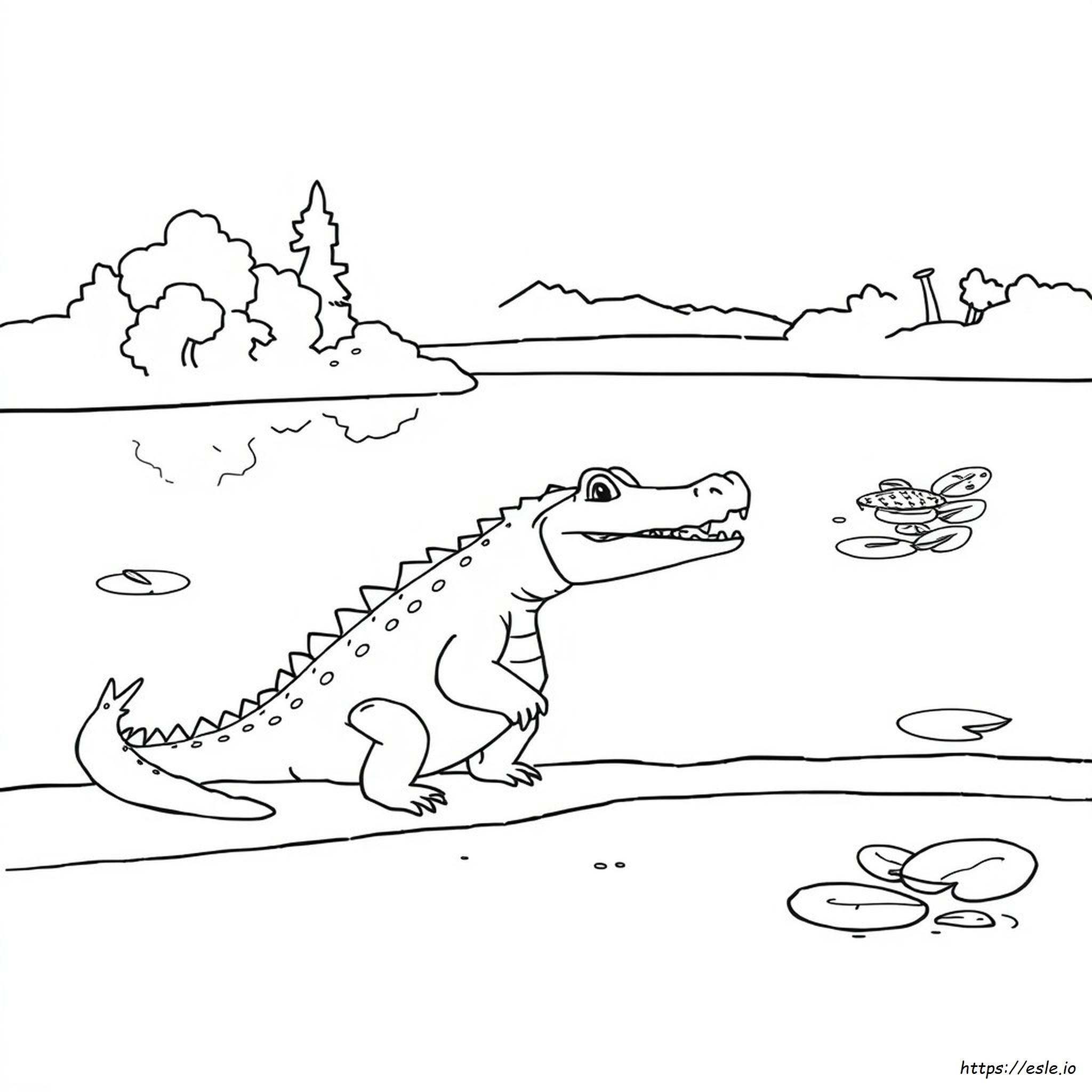Colouring Picture Of Crocodile