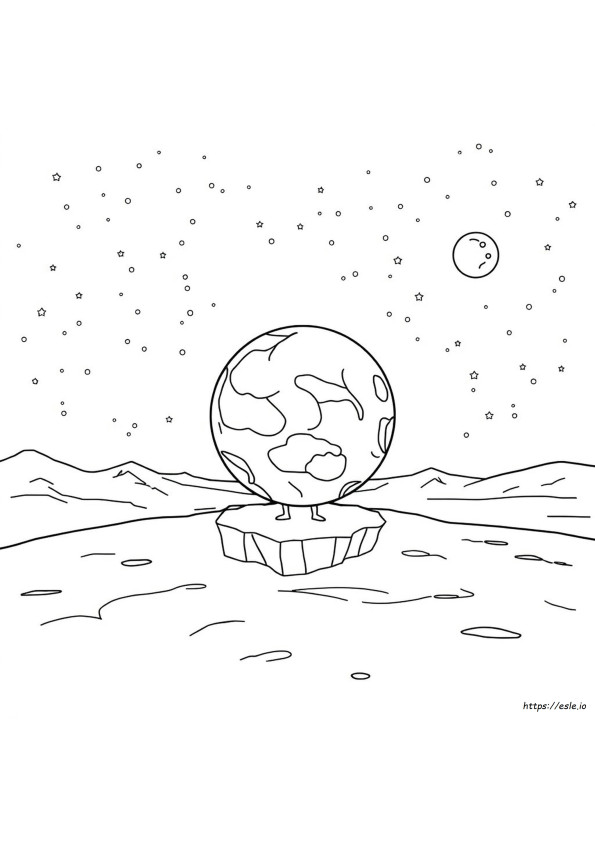 Gambar Mewarnai Pluto