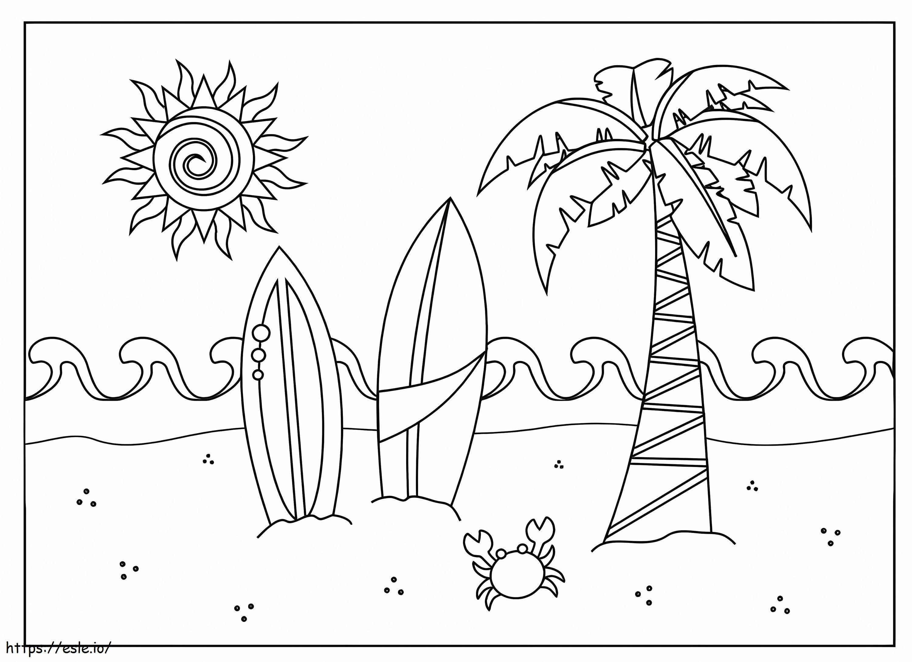 Summer Vacation coloring page
