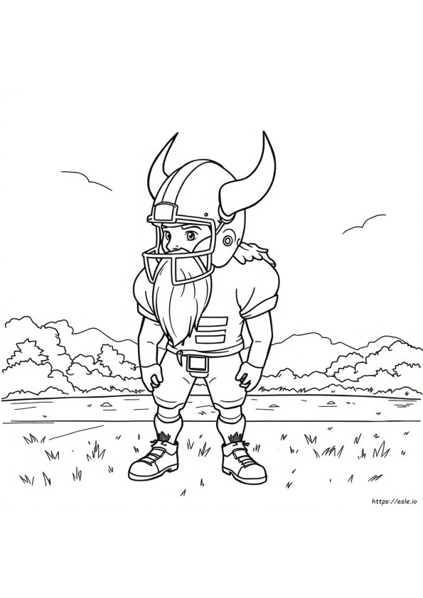 Vikings American Football Football Helmet Coloring Page