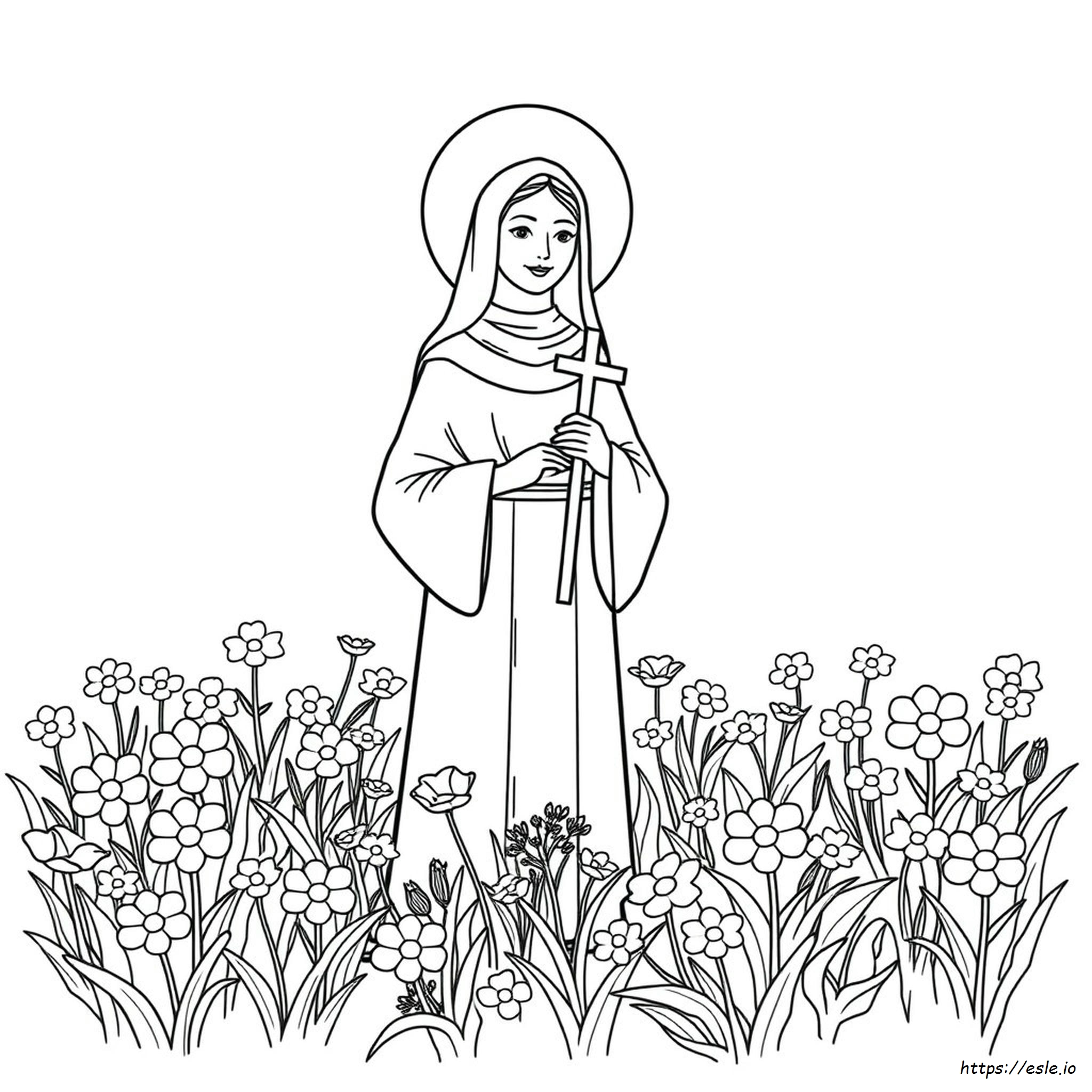 St Gianna Coloring Page