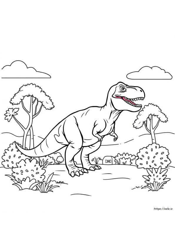 T Rex Dinosaurus Värityskuva