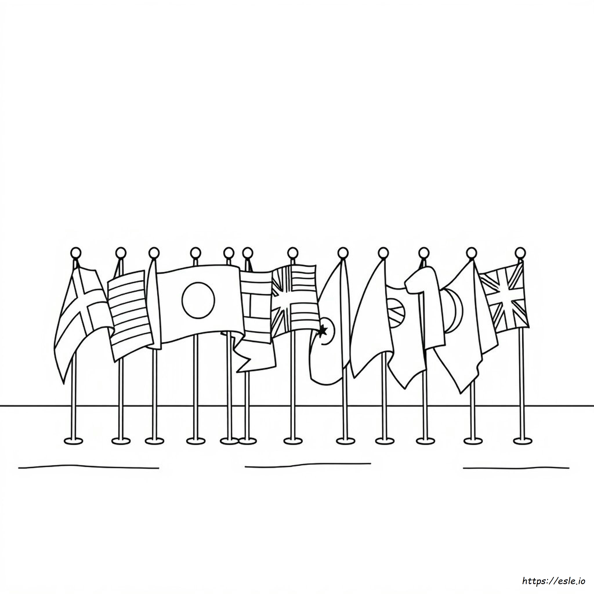 Country Flag Coloring Pages