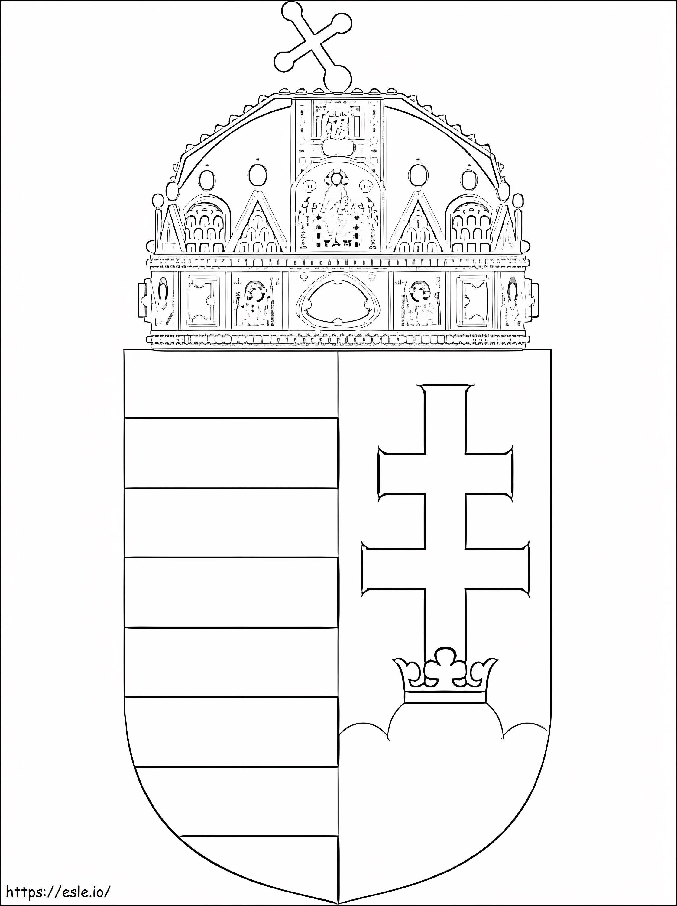 Coat Of Arms Of Hungary coloring page