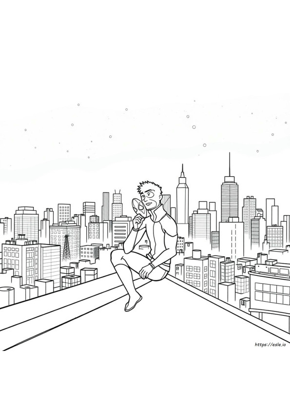Miles Morales Colouring In