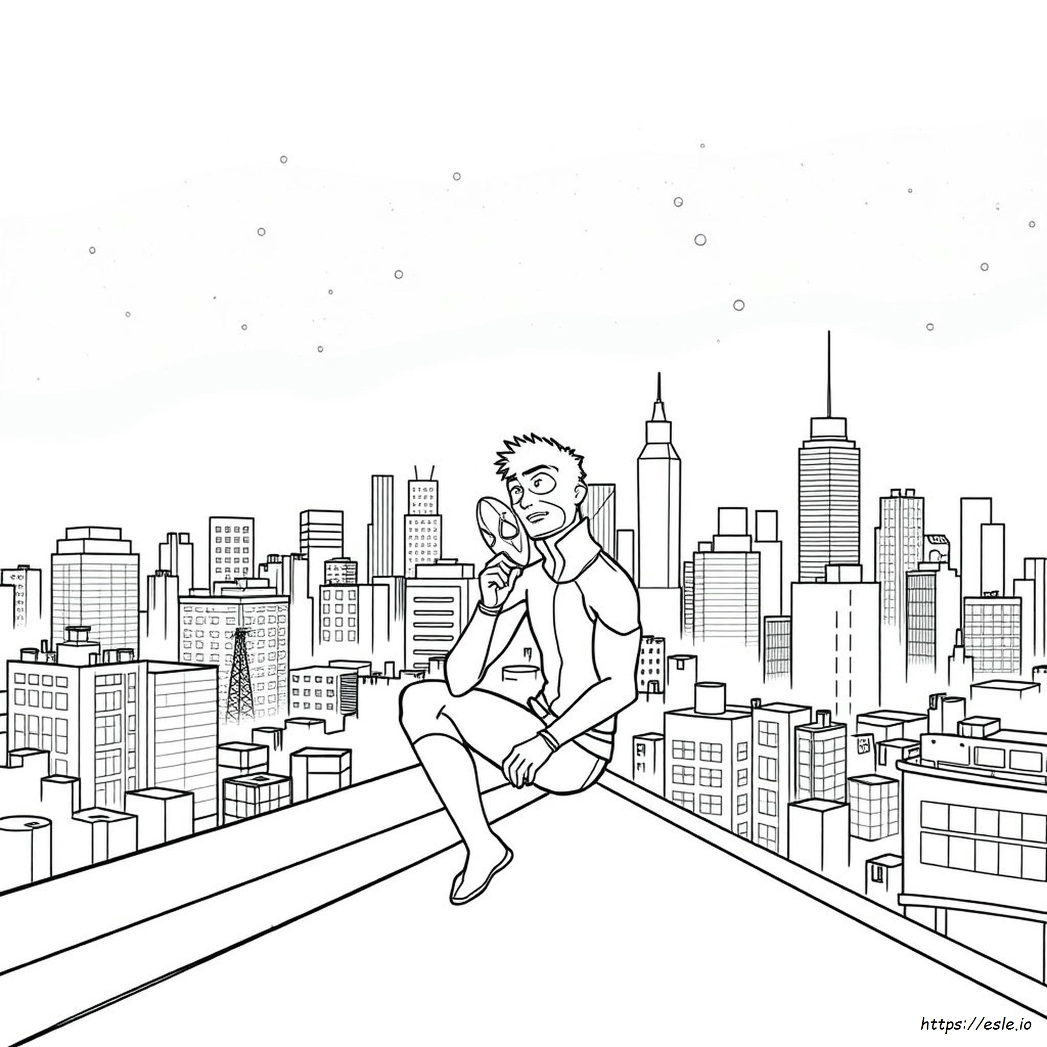 Miles Morales Colouring In