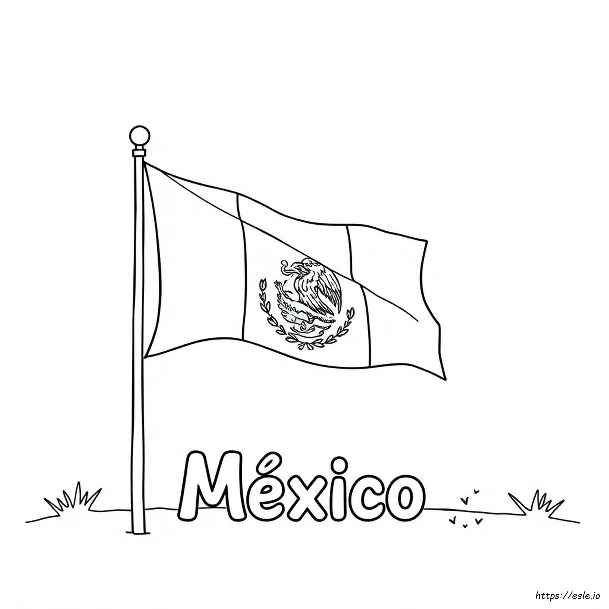 Mexiko Flagge Ausmalbilder