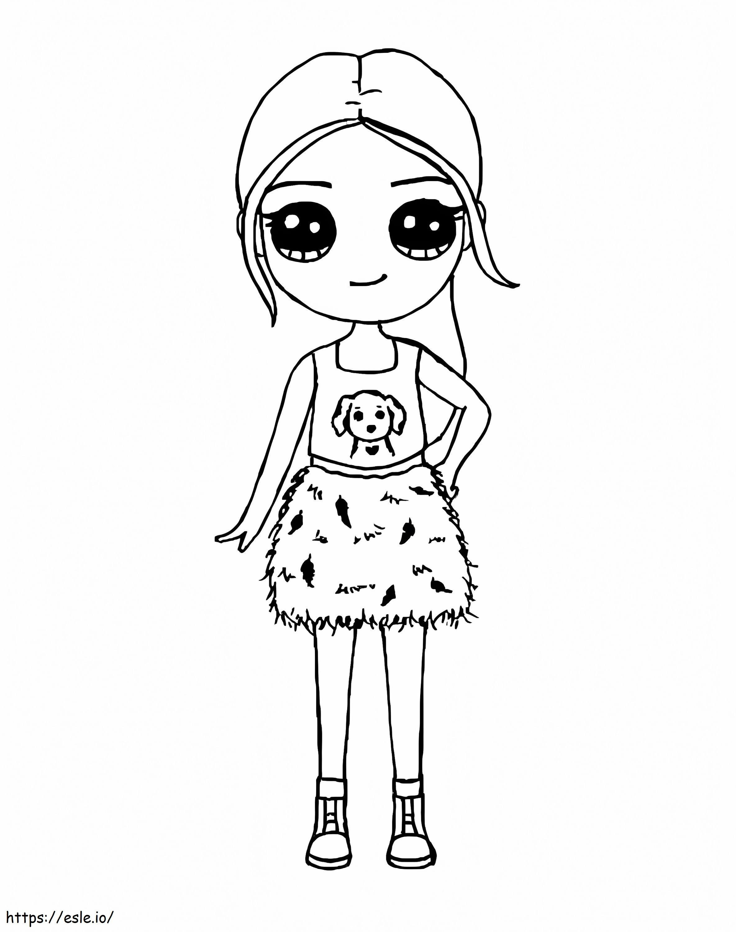 Cute Rose Blackpink coloring page