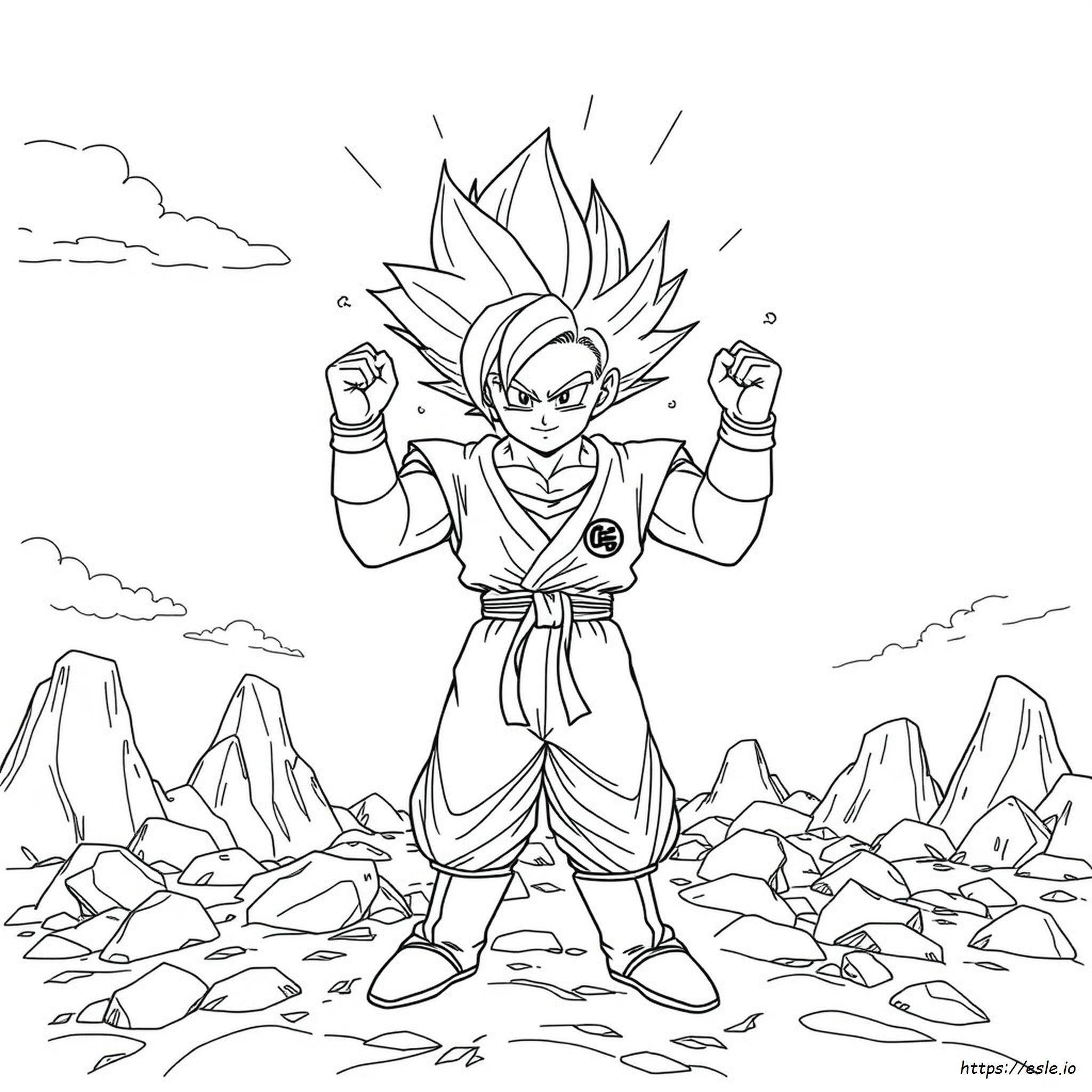 Super Saiyan Goku Kleurplaten kleurplaat