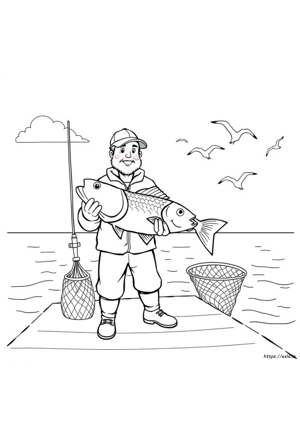 Catch Of The Day Coloring Page