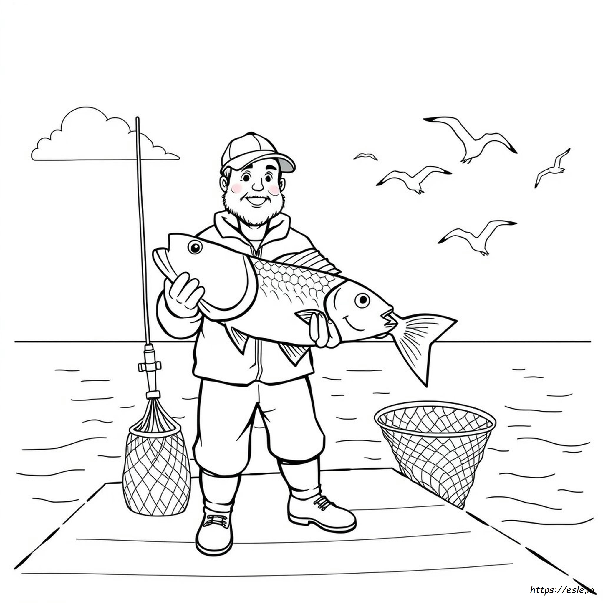 La Pesca Del Día Para Colorear