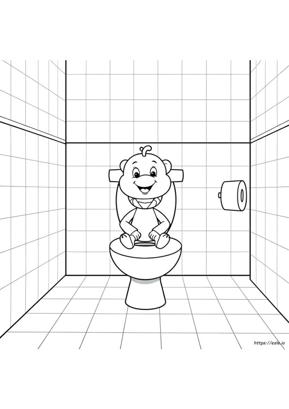 Skibidi Toilet Kleurplaat Tekening