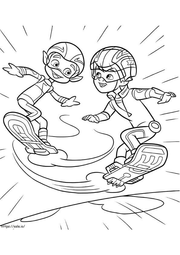Pipp Wimpley And Miles coloring page