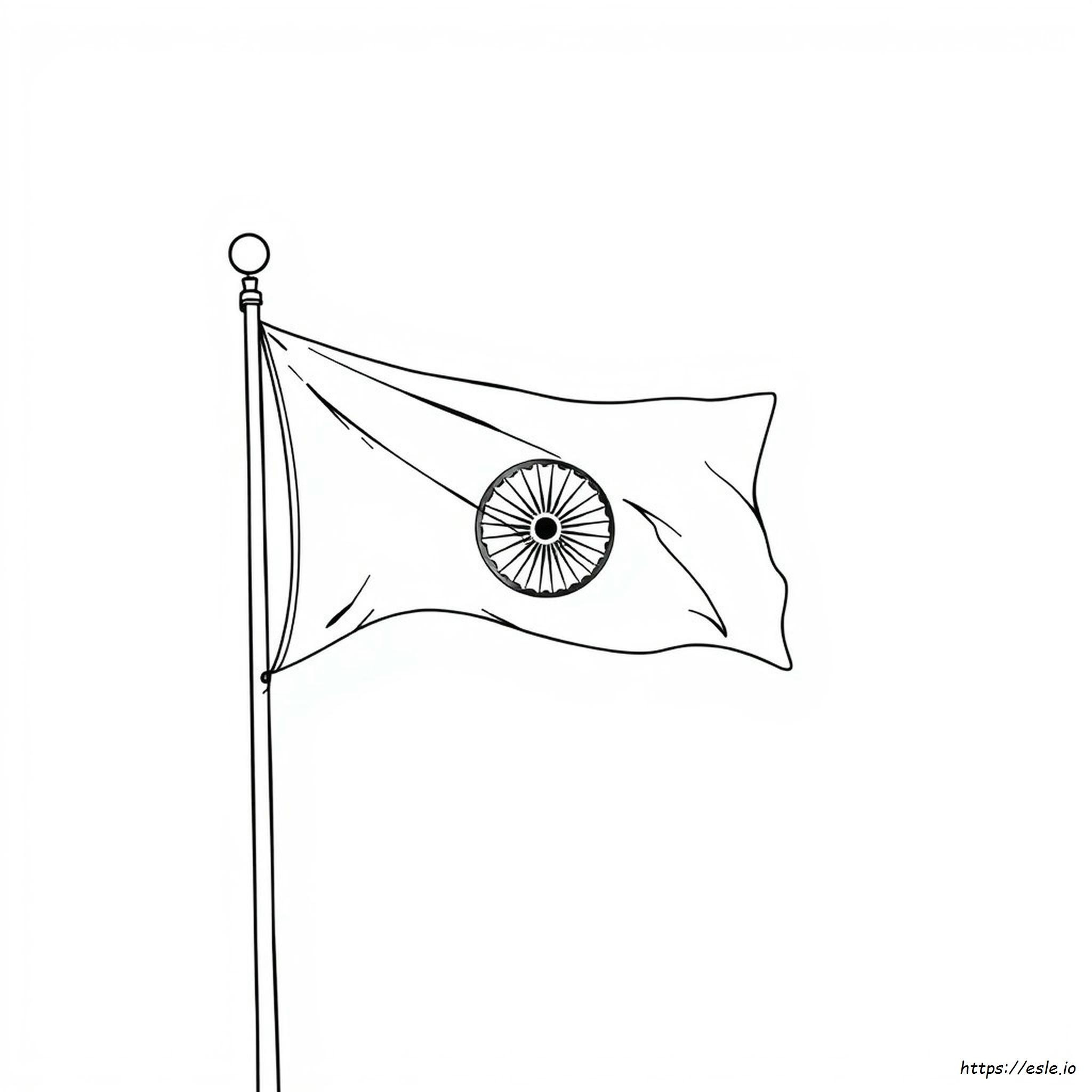 Flag Of India For Colouring