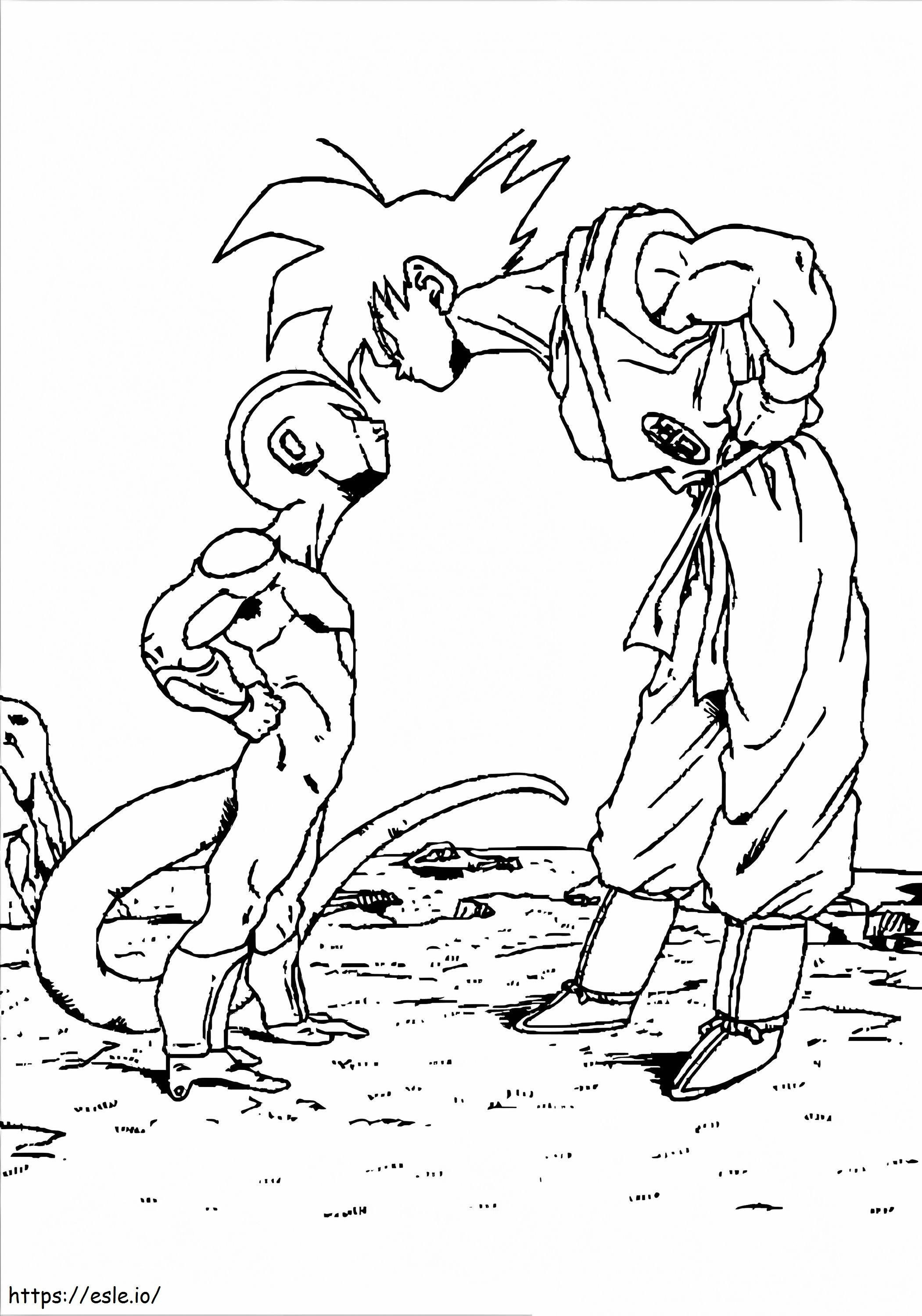 Son Goku And Frieza coloring page