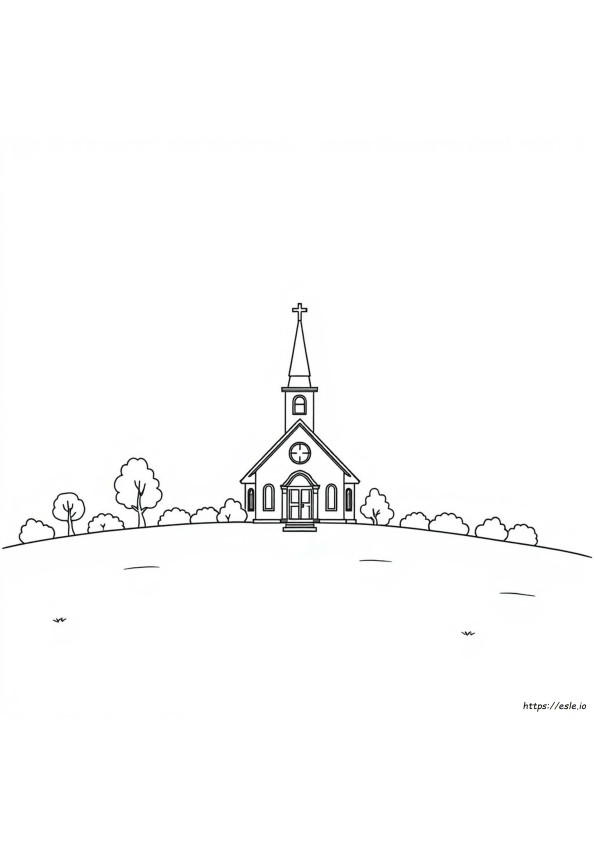 Gambar Mewarnai Gereja