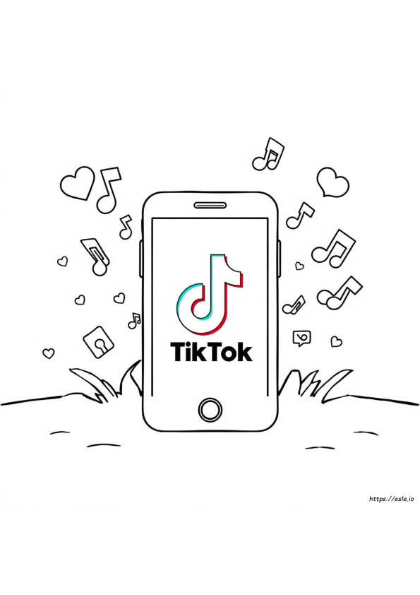 Pagina Da Colorare Facile Di Tiktok