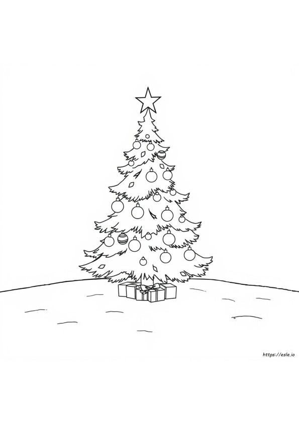 Christmas Tree Coloring Paper