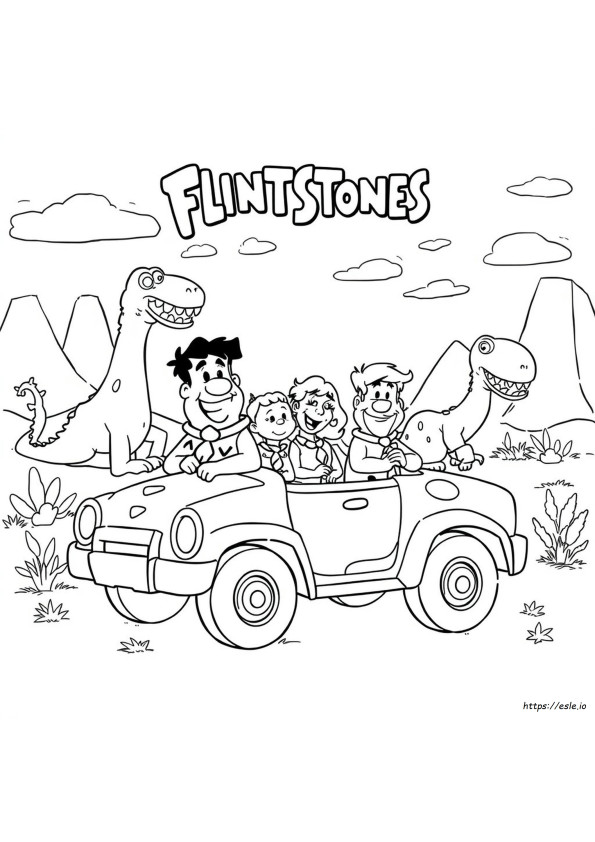 Disegni Da Colorare Dei Flintstones Da Stampare