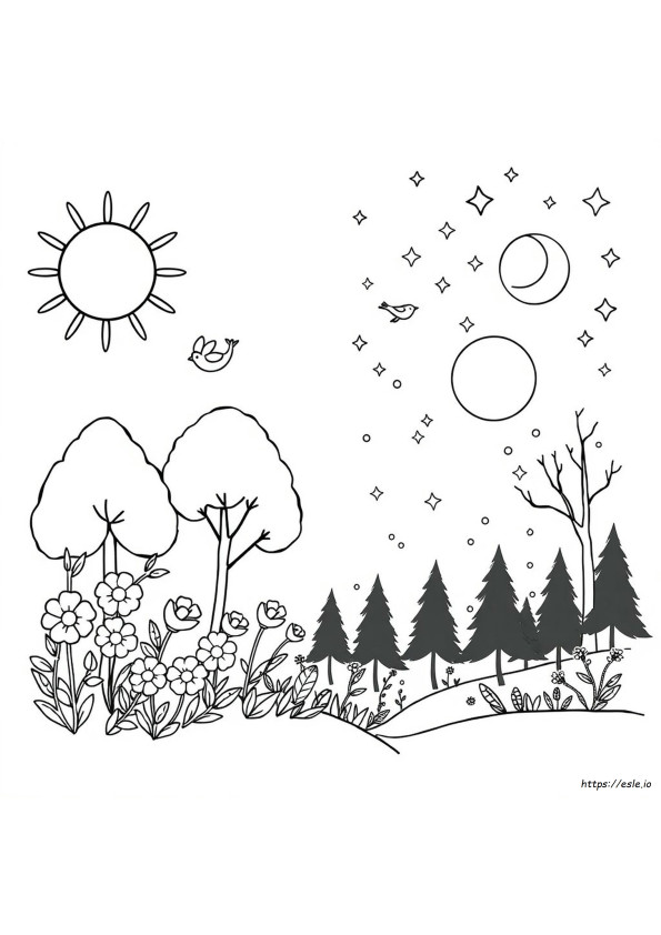Coloriages À Imprimer Jour Et Nuit