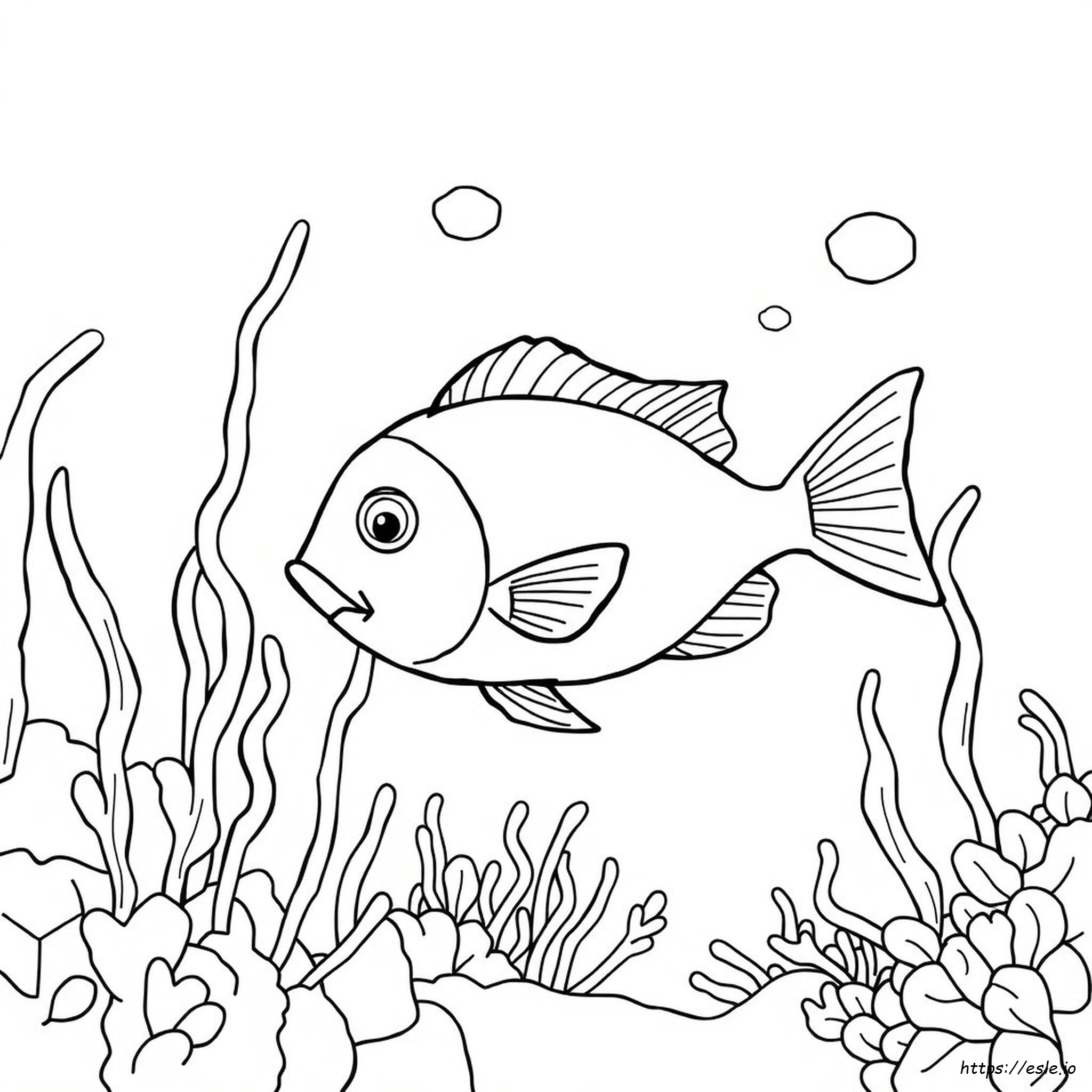 Peixe Com A Letra F Para Colorir