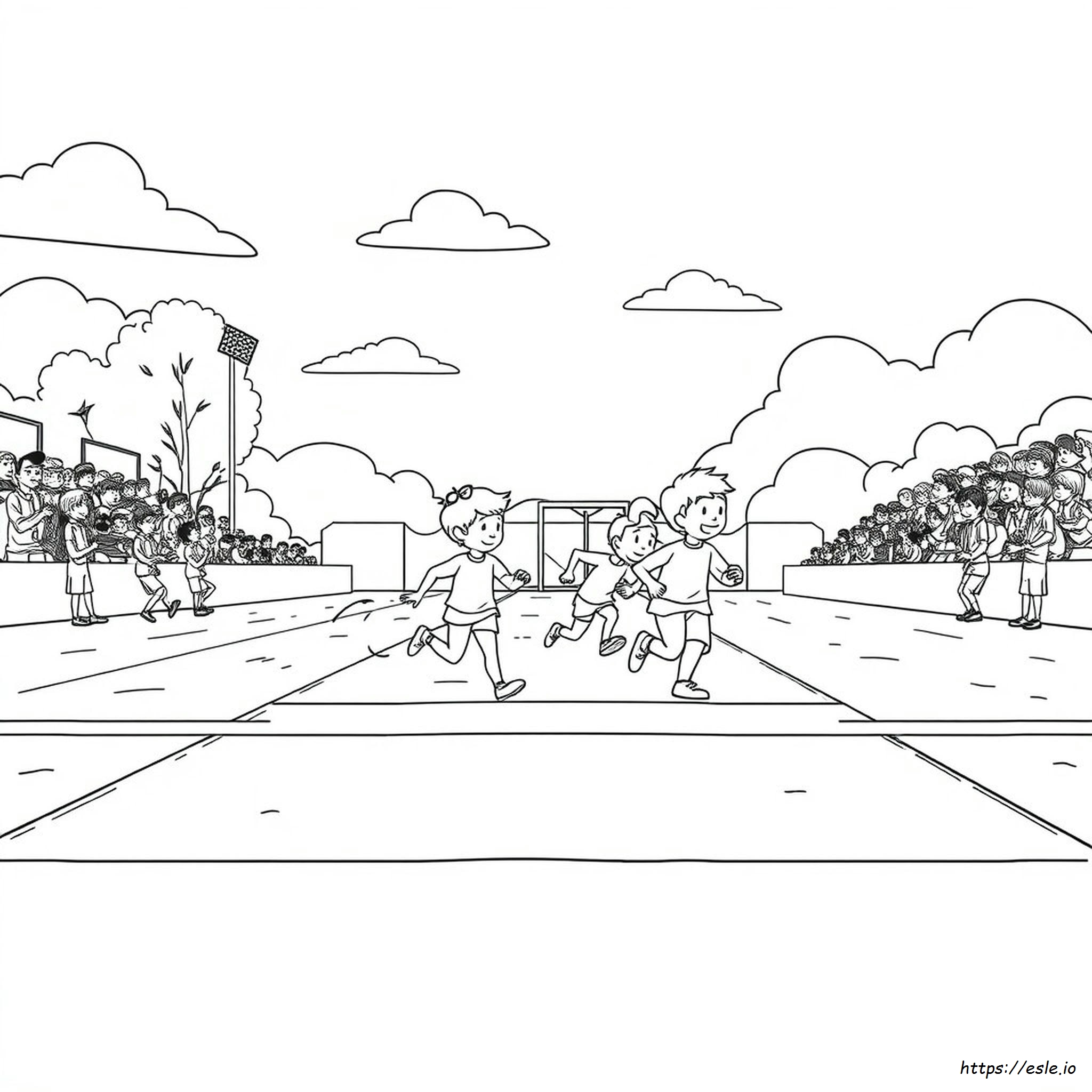 Sports Day Colouring Pages Printable