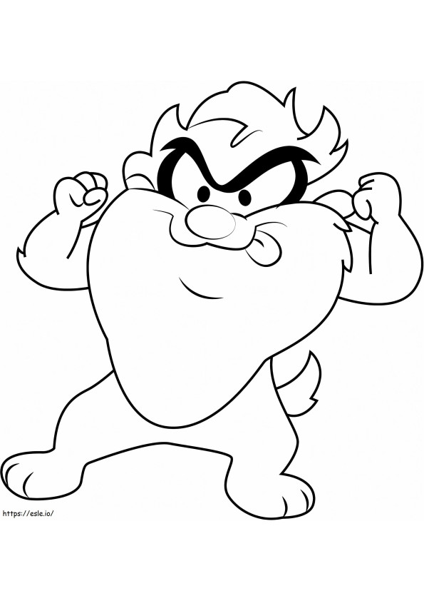 Cool Baby Taz A4 coloring page