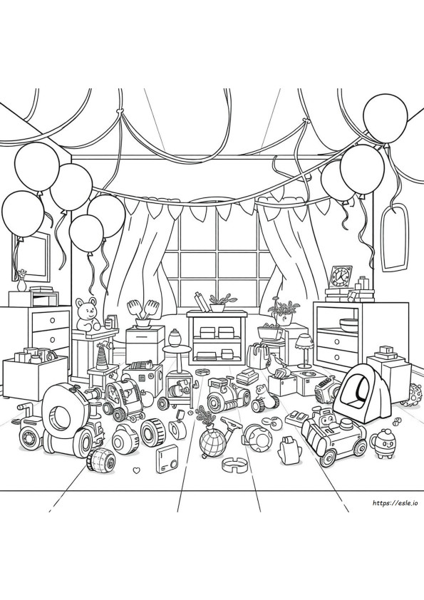 Fun House Toys Coloring Pages