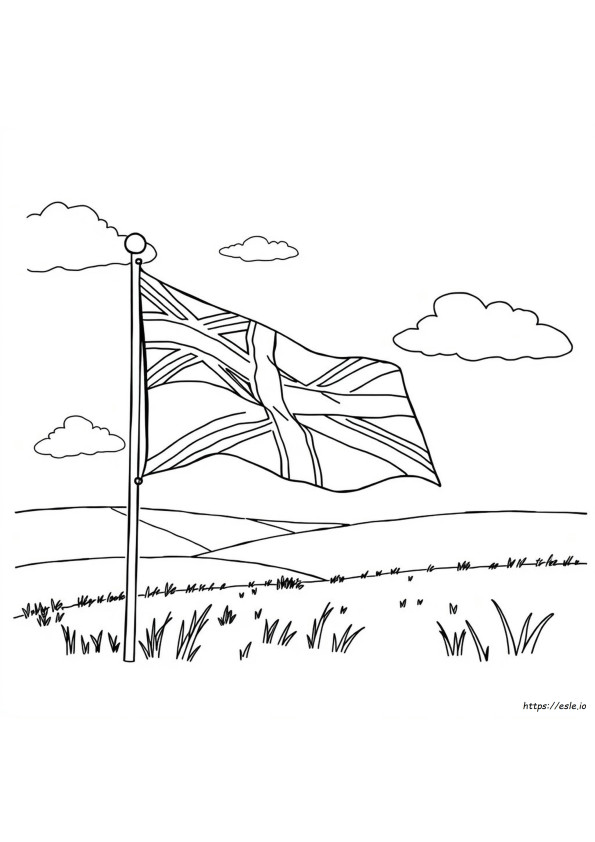 Coloriage Drapeau Royaume-Uni