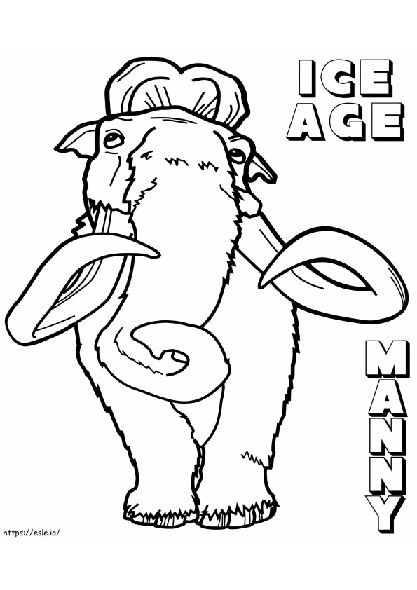 Manny From Ice Age coloring page