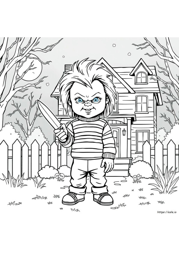 Gambar Mewarnai Chucky