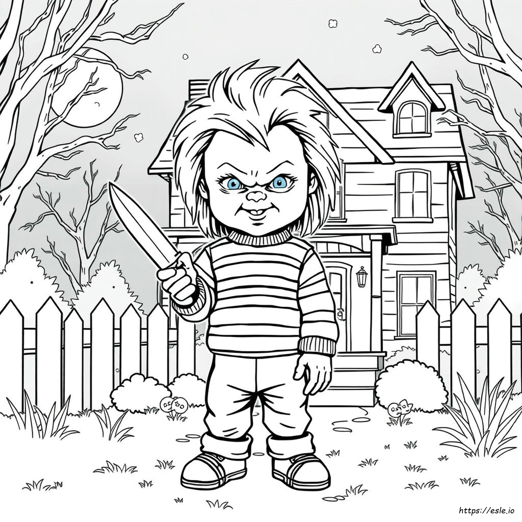 Chucky Colouring Pages