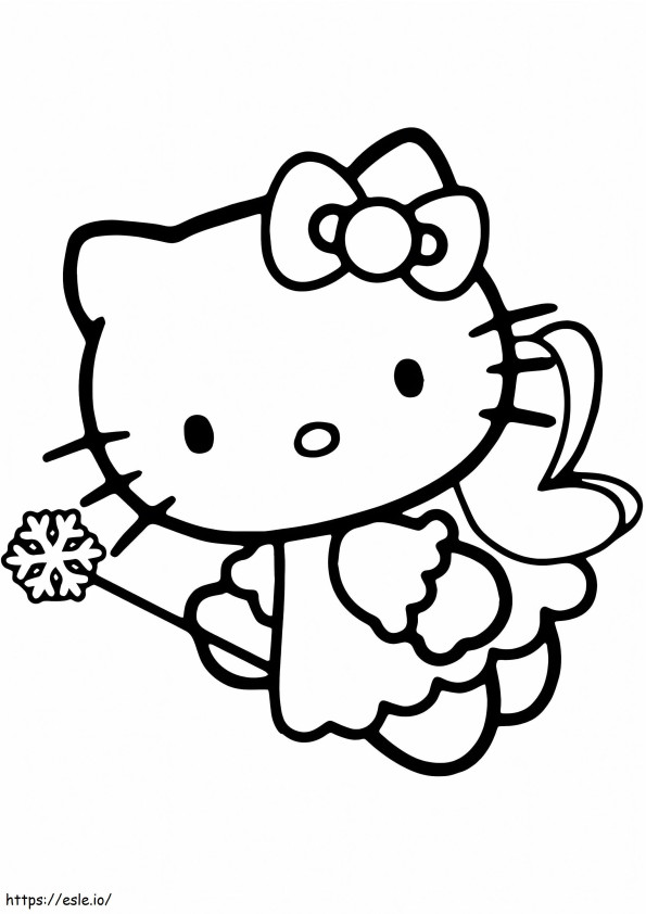 Hello Kitty fada para colorir