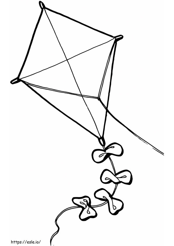Kite 9 coloring page