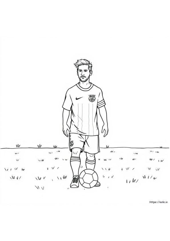 Messi Shirt Coloring Page