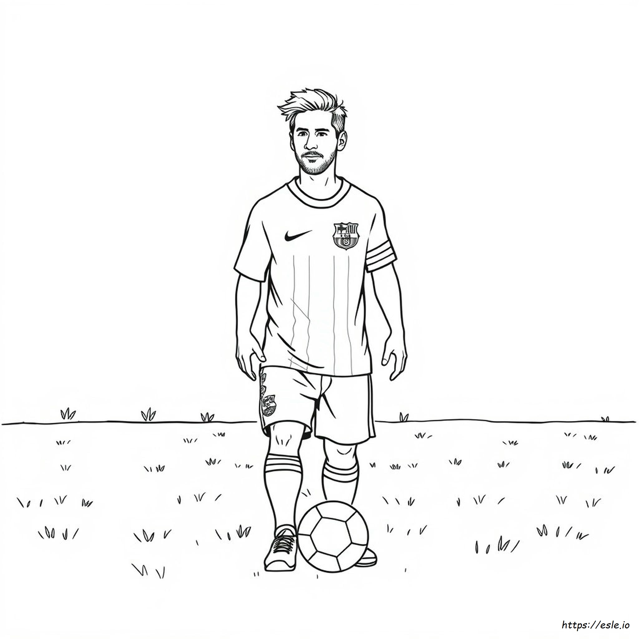 Messi Shirt Coloring Page