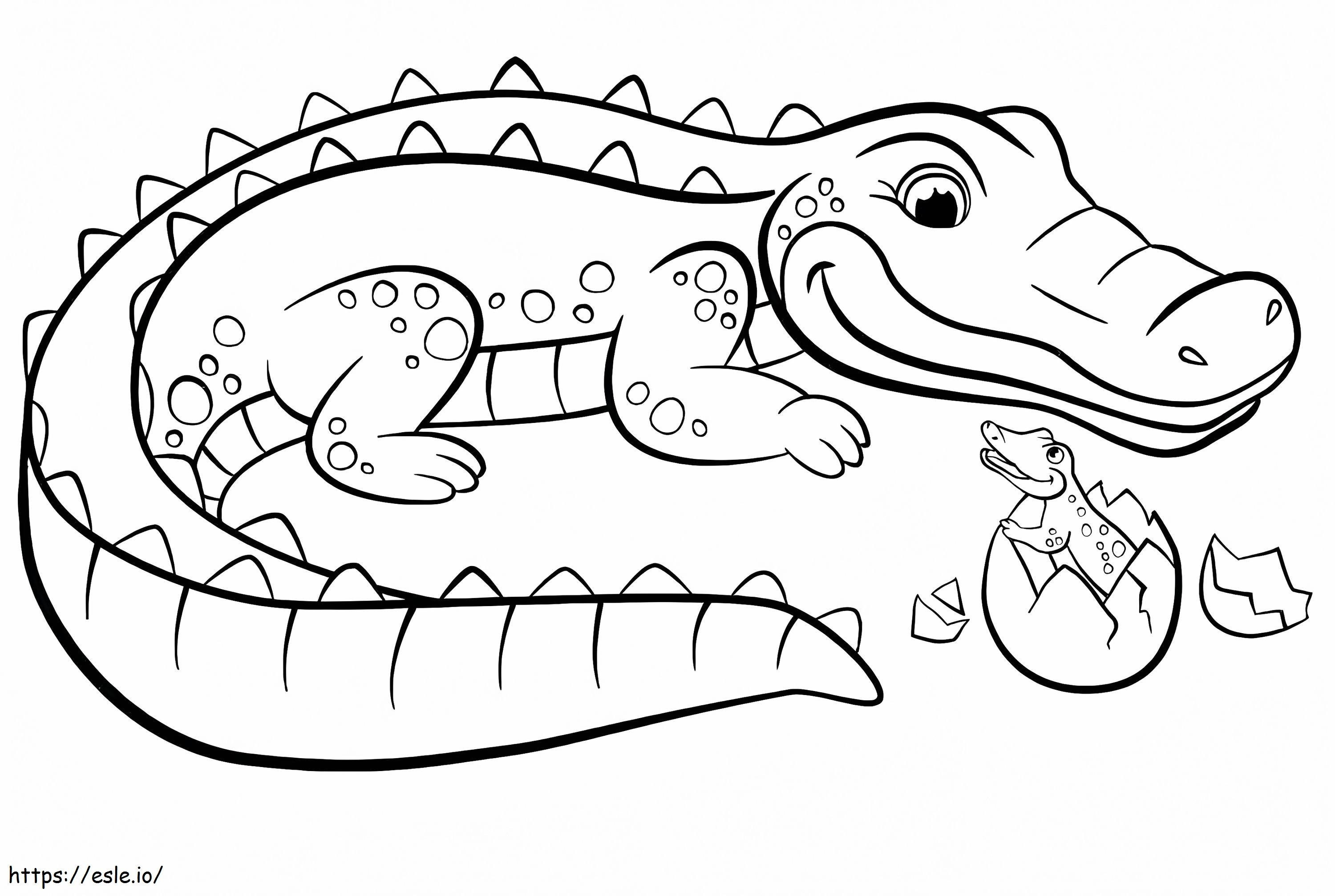  Krokotiilin värityssivu Suloinen sarjakuva Krokotiilin väritysarkki Krokotiilin värisivut Alligaattorin värisivu Itsekäs krokotiili värityskuva