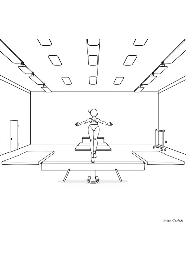 Gymnastics Coloring Page