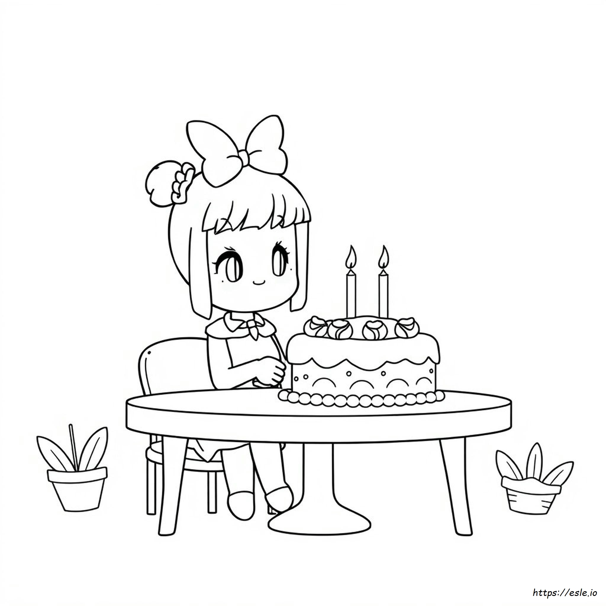 Kuromi Kue Mewarnai Gambar