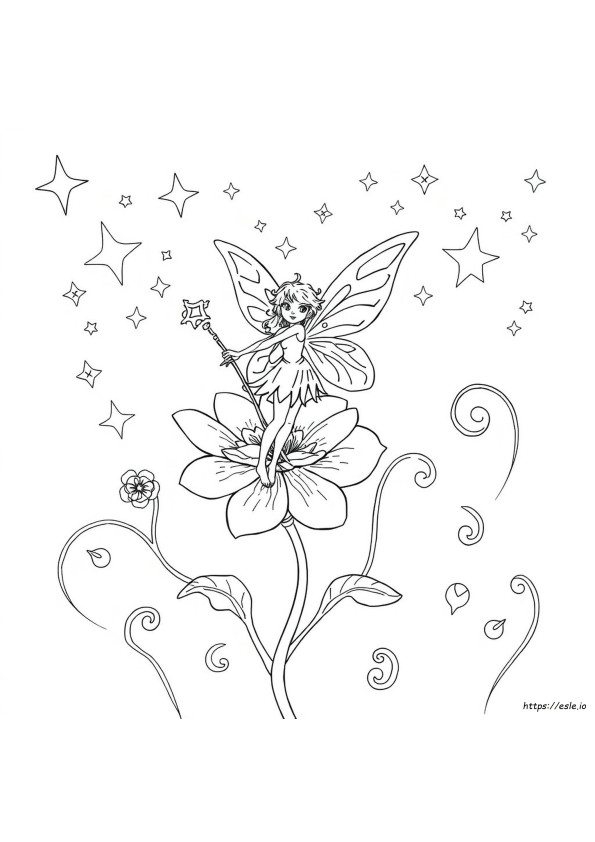 複雑な妖精の塗り絵