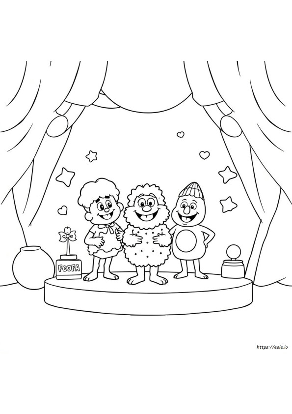 Foofa Yo Gabba Gabba Coloring Pages