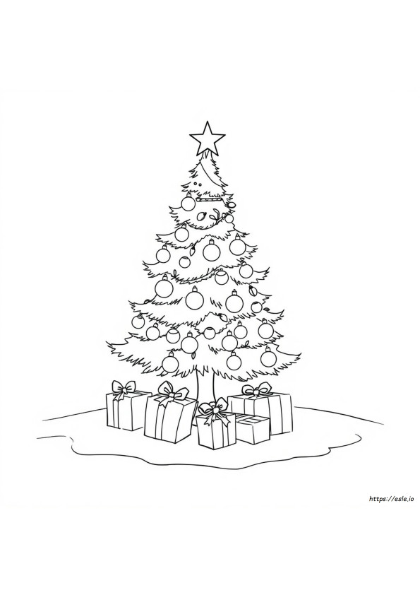 Christmas Tree Picture For Coloring