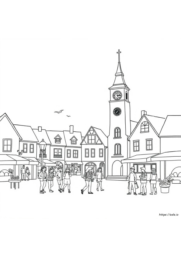 Coloring Pages Of Towns