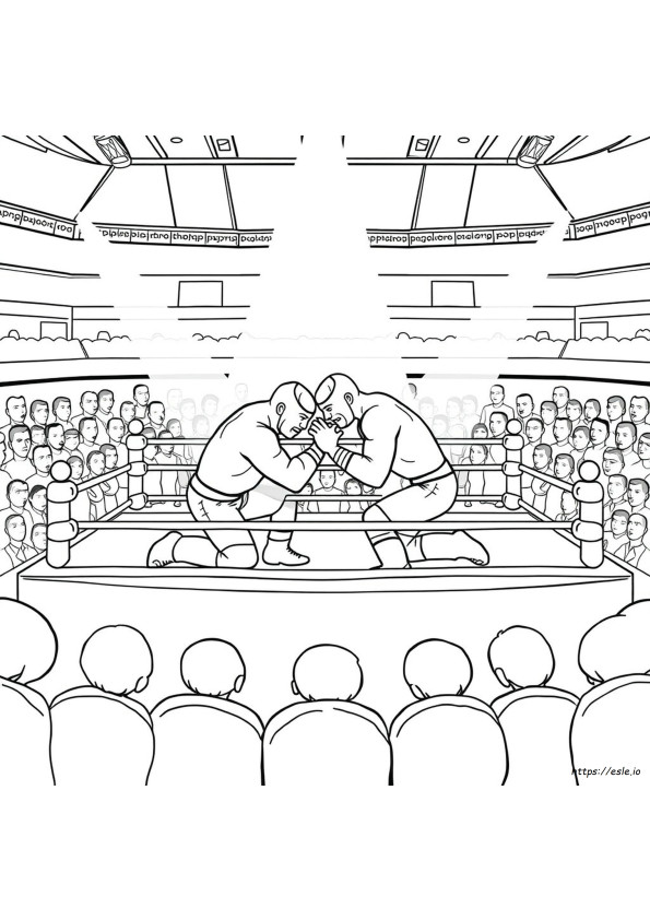 Wrestling Coloring Pictures