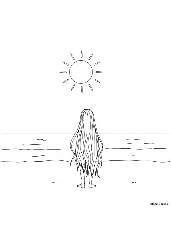 Lang Haar Kleurplaat