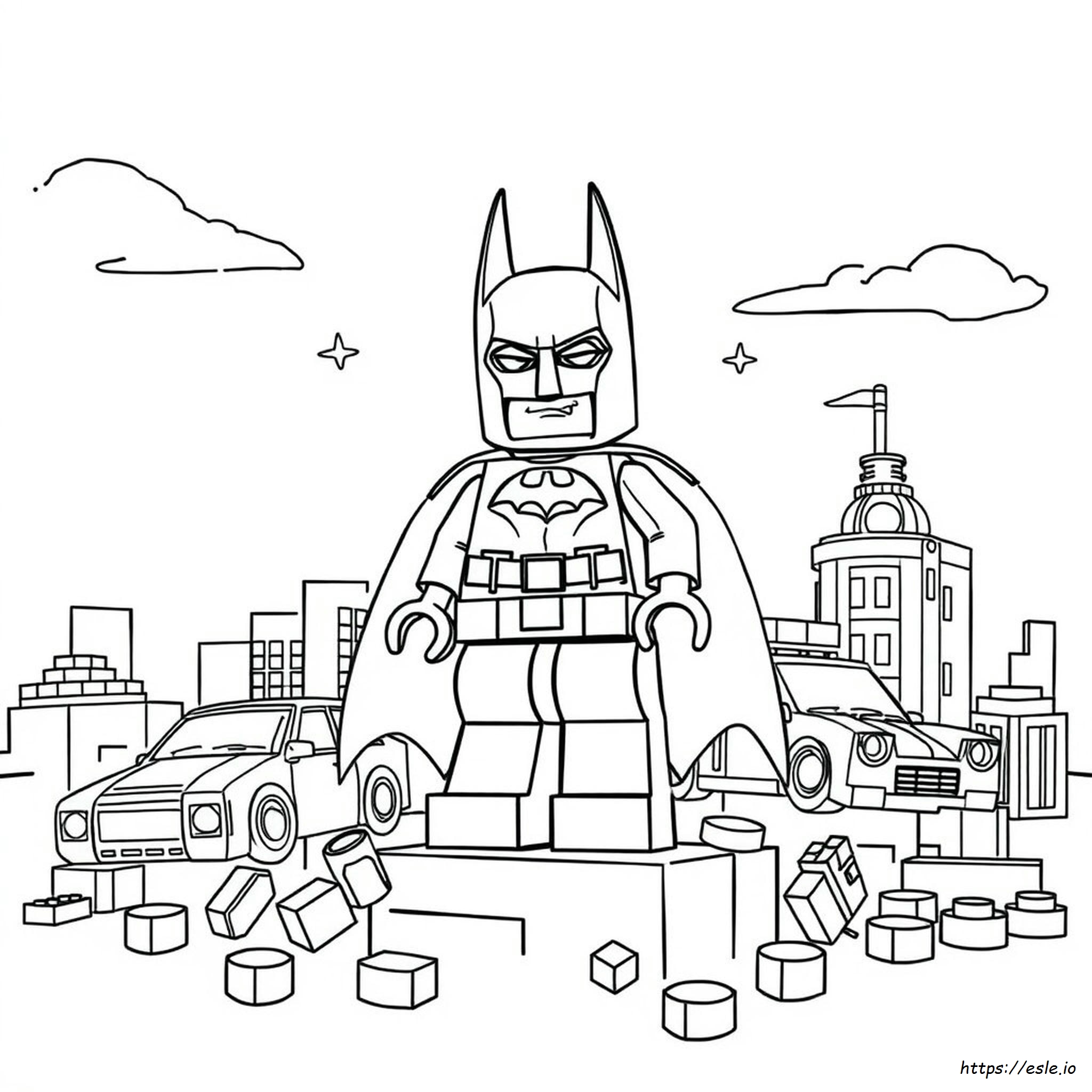 Lego Batman Gambar Mewarnai Gratis