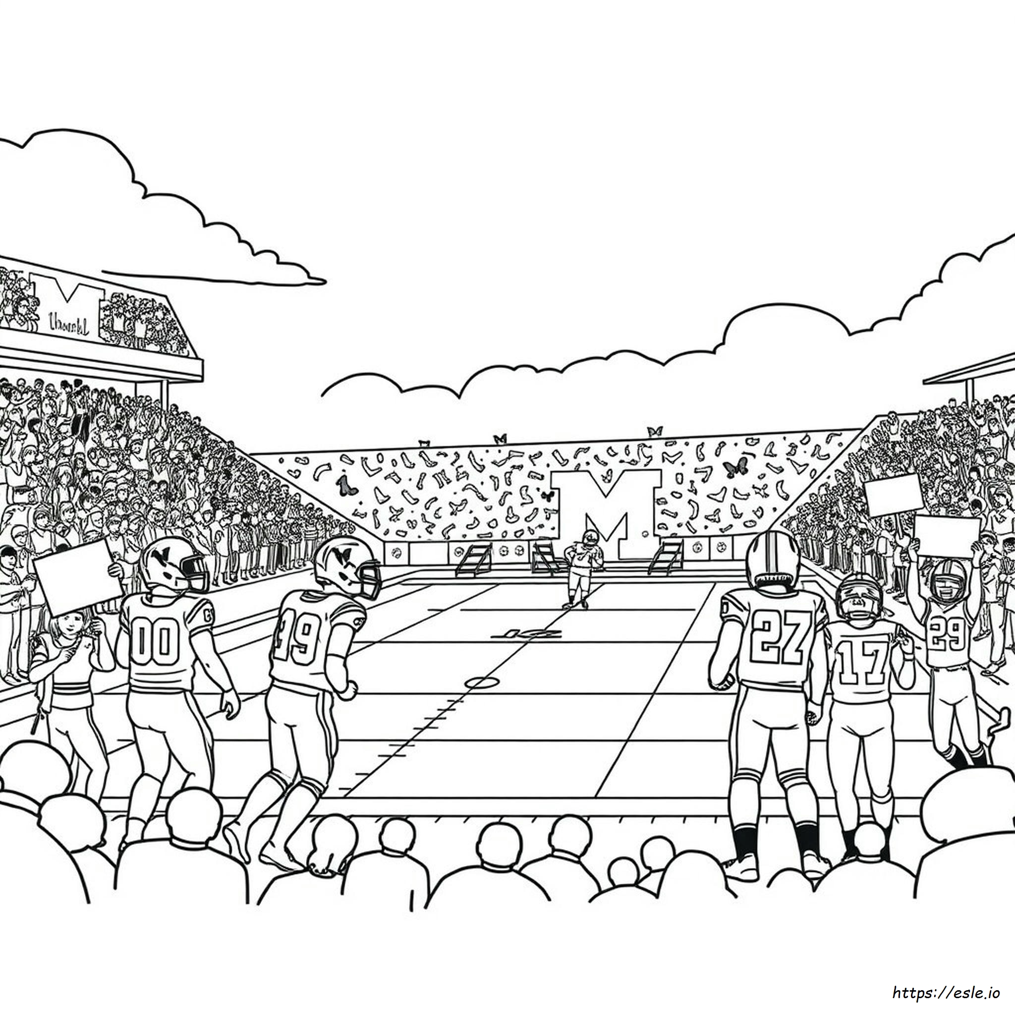 Michigan Football Coloring Pages Free