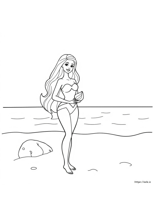 Barbie Fácil Para Colorear