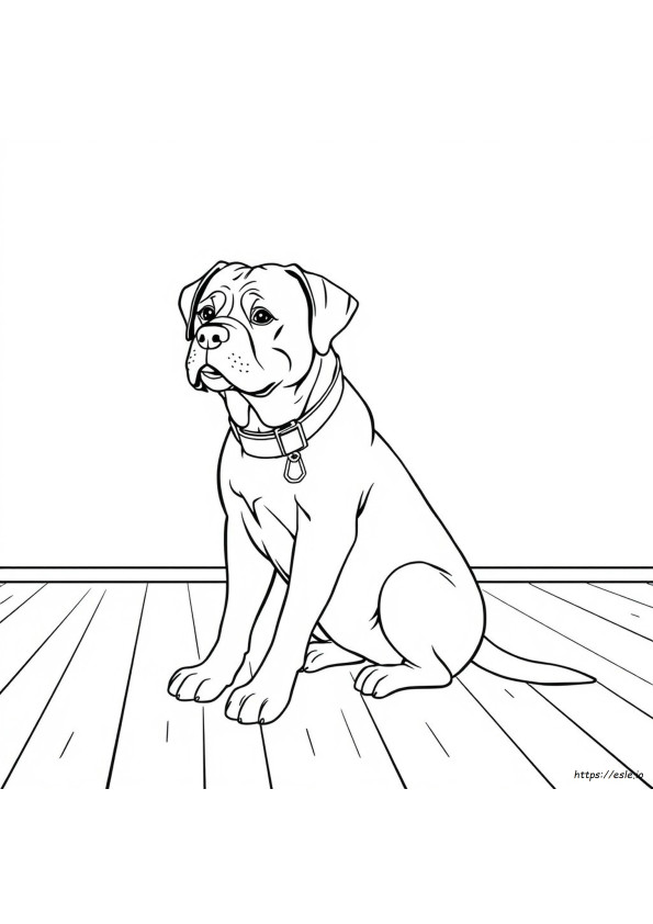 Realistic Rottweiler Coloring Page